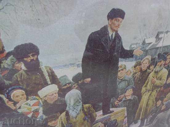 Delivery of Sat photo framed, portrait, poster, propaganda, Lenin