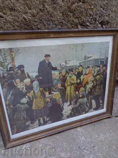 Sat photo framed, portrait, poster, propaganda, Lenin - 5