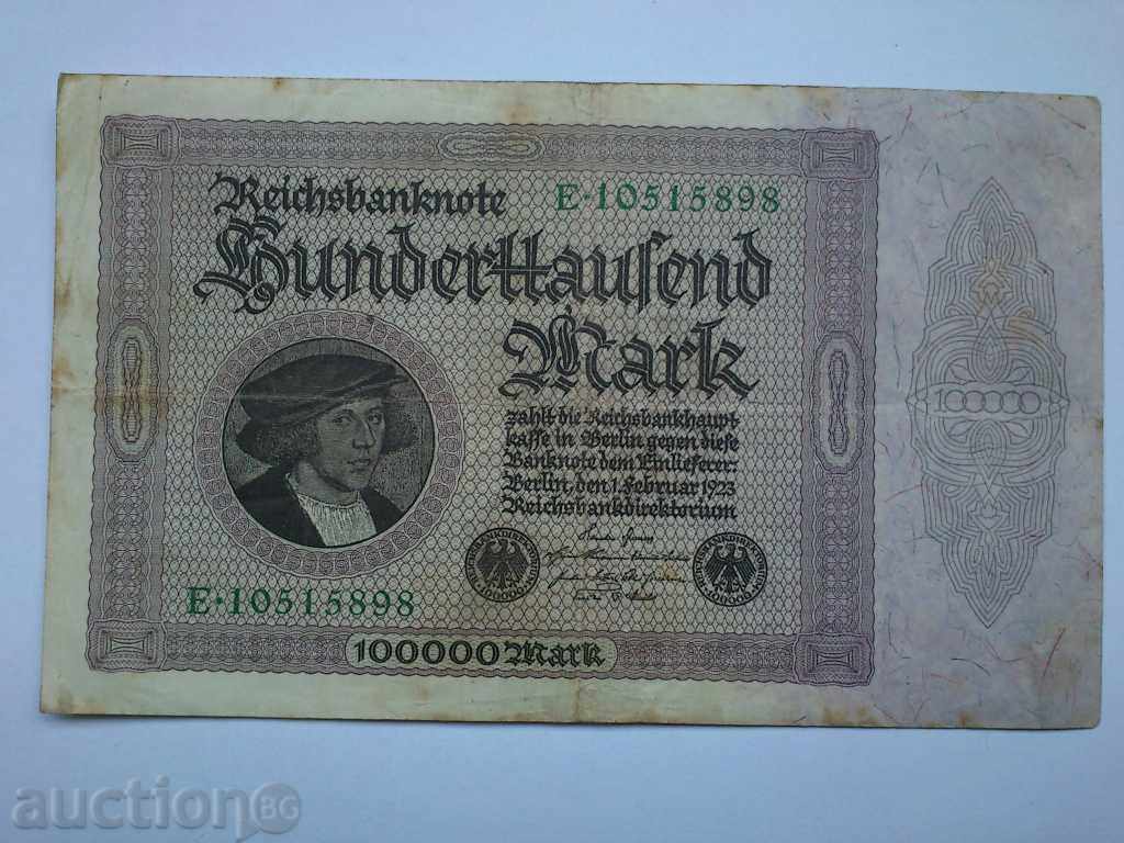 100.000 de mărci Germania 1923