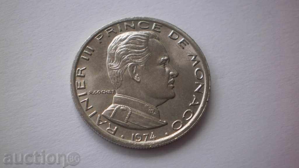 Monaco 1 Frank 1974 Rare Coin