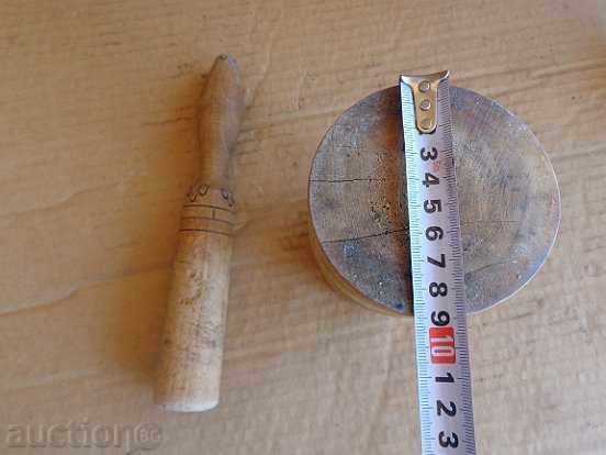 Old wooden mortar with hammer, mortar, wooden - 5 Old wooden mortar with hammer, mortar, wooden - 5