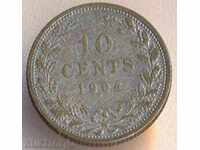 Холандия 5 цента 1904 година, сребърна