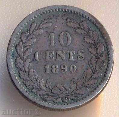Olanda 5 cenți 1890 de argint