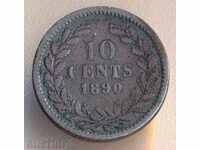 Холандия 5 цента 1890 година, сребърна