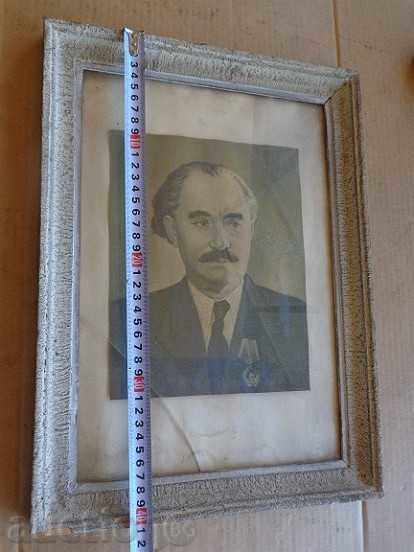 Soch picture in frame, portrait of Georgi Dimitrov with price 30.00 BGN | € 15.34 Soch picture in frame, portrait of Georgi Dimitrov with price 30.00 BGN | € 15.34
