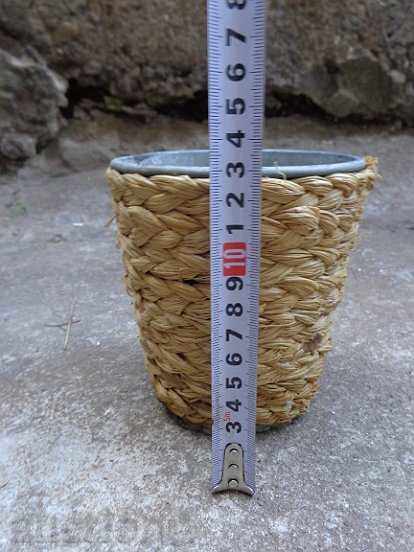 Small vase braid with rattan, a camouflage with price 23.00 BGN | € 11.76 Small vase braid with rattan, a camouflage with price 23.00 BGN | € 11.76