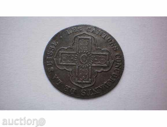 Ελβετία 1 Batts 1830. Πολύ σπάνιες Coin