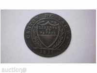 Elveția 1 Batts 1816. Foarte rare monede