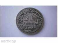 Switzerland - Confederation 2 Frank 1878 Rare Coin