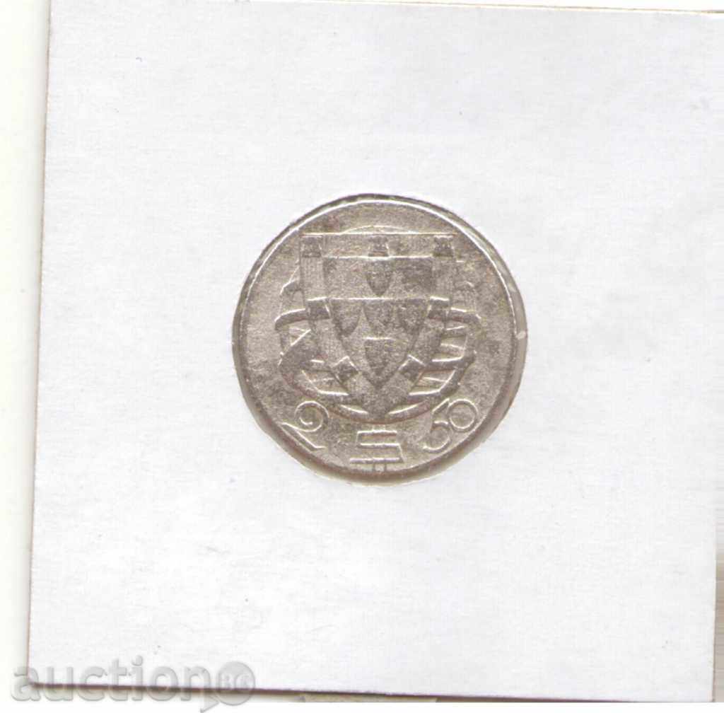 ++ Portugalia-2.50 Escudos-1932-KM # 580-argint