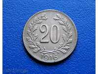 Austria - 20 Heller - 1916