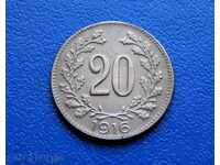 Austria - 20 Heller - 1916