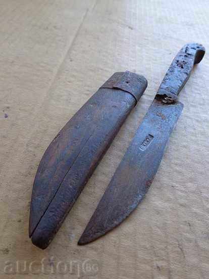 Стар овчарски  нож с кания, кама, каракулак,