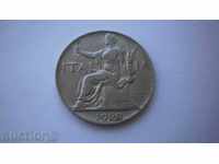 Италия 1 Лира 1922 Рядка Монета