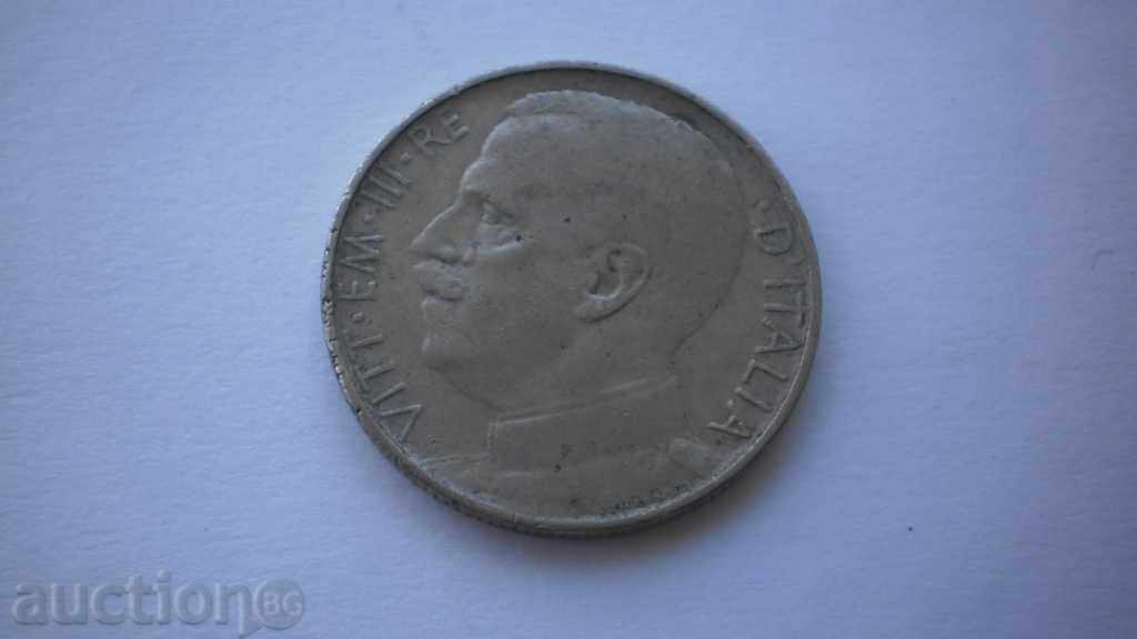 Italia 50 1925 Chentesimi moneda destul de rare cu preț € 3.58 | 7.00 BGN