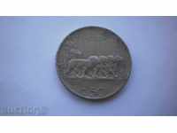 Италия 50 Чентесими 1925 Доста Рядка Монета