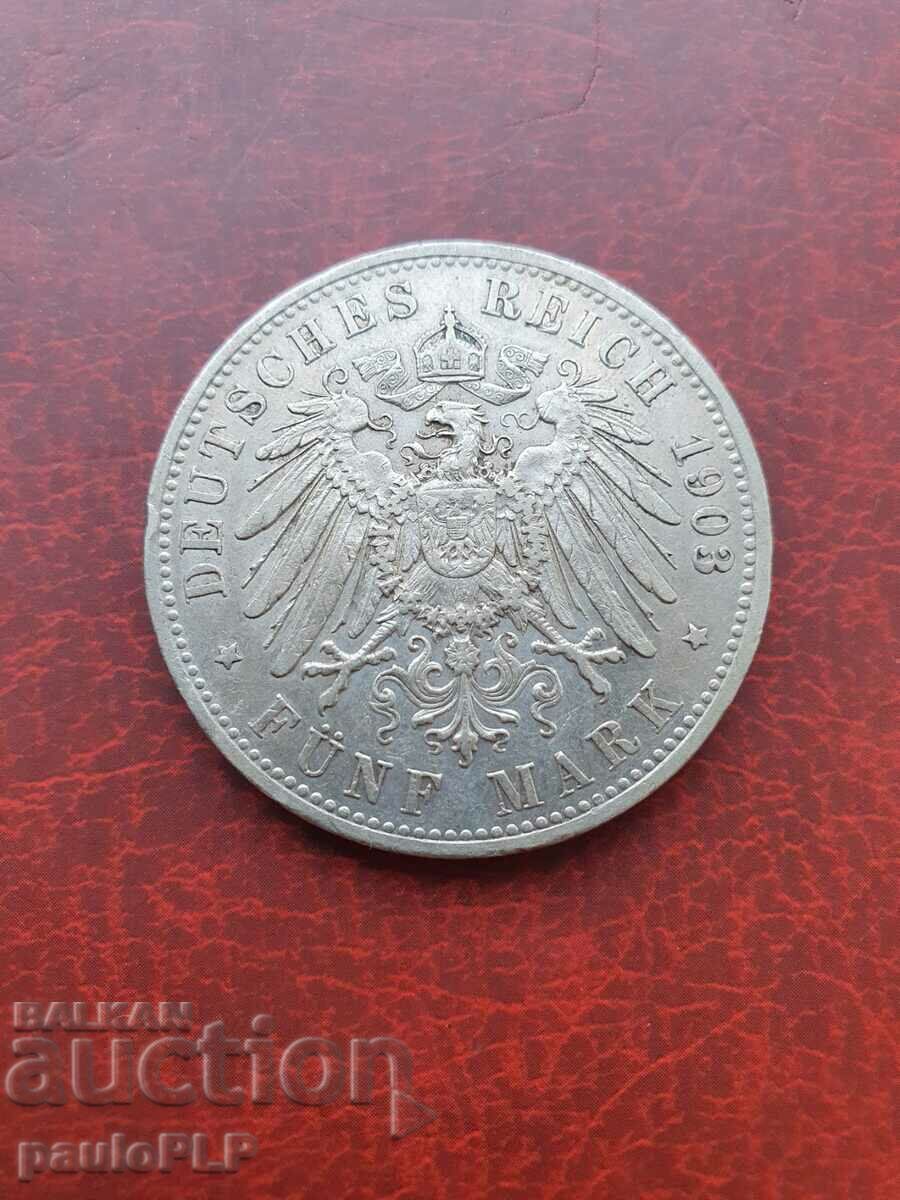 5 марки 1903 Бавария