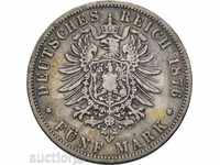 5 марки 1876-В Прусия