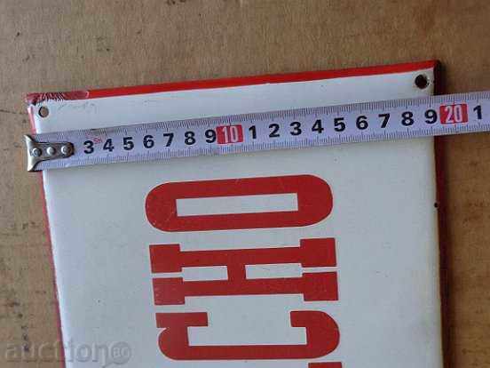 Auction Enamelled Inscription Plate, ORIGINAL Plate Auction Enamelled Inscription Plate, ORIGINAL Plate