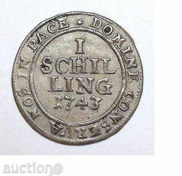 1 Schilling 1743 Zurich Ελβετία