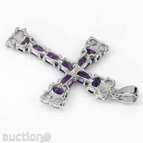 UNIQUE CROSS - MEDALAND WITH NATURAL AMETICS AND TOPS with price 143.00 BGN | € 73.11 UNIQUE CROSS - MEDALAND WITH NATURAL AMETICS AND TOPS with price 143.00 BGN | € 73.11