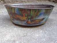 Children's tin toy basin pot painted vessel USSR