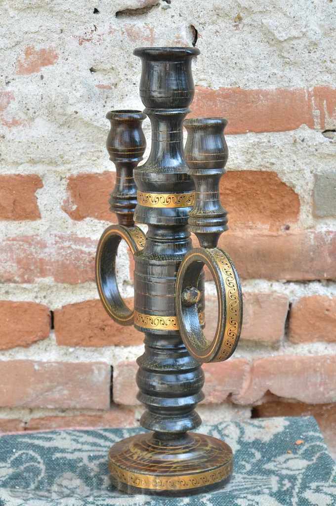 Triple ξύλο κηροπήγιο - 5 Triple ξύλο κηροπήγιο - 5