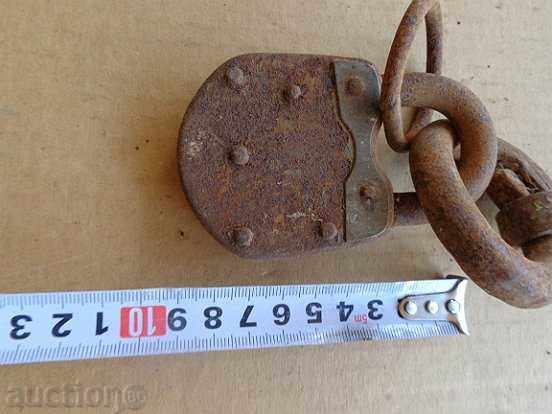 Auction Old padlock with hardware, coffer, katana, latch Auction Old padlock with hardware, coffer, katana, latch