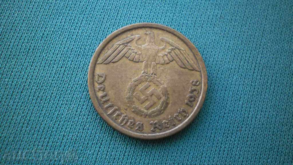 Germany 10 PFENIGA 1938 G - RARE