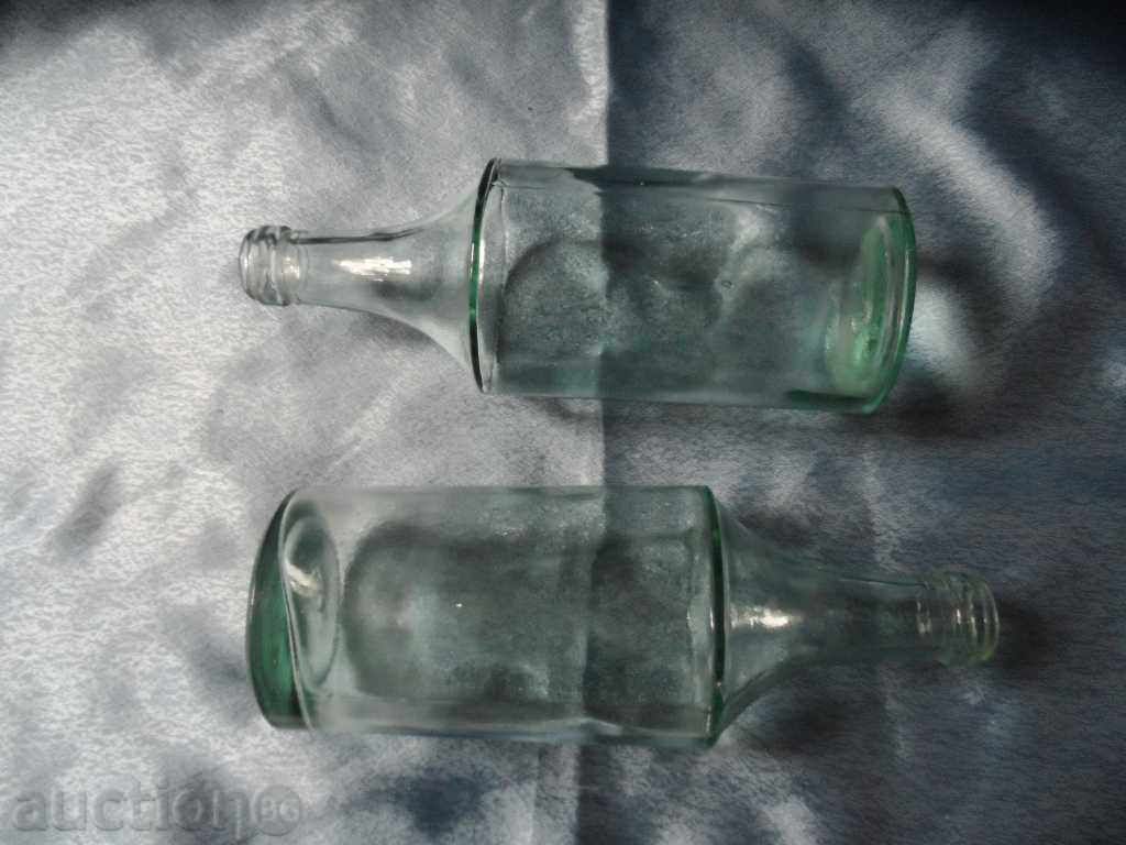 παλιά γυάλινα μπουκάλια - 2 τεμ. - 6 παλιά γυάλινα μπουκάλια - 2 τεμ. - 6