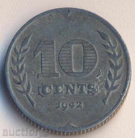 Ολλανδία 10 σεντς 1942, ψευδάργυρο