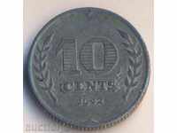 Холандия 10 цента 1942 година, цинк