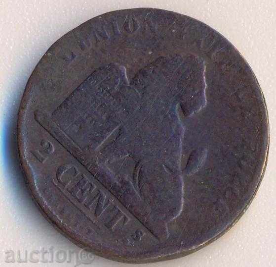 Belgia 2 cenți 1863