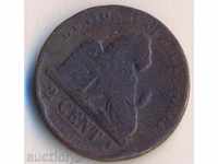 Belgium 2 cent 1863 year