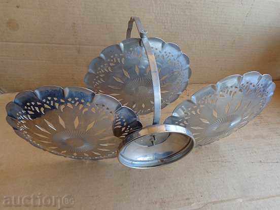 Auction Folding salt fruit bowl, household pot, chrome tray Auction Folding salt fruit bowl, household pot, chrome tray