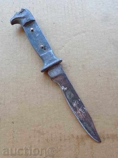 Auction Old knife with eagle head and buffalo horn scabbard, dagger Auction Old knife with eagle head and buffalo horn scabbard, dagger