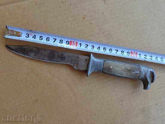 Old knife with eagle head and buffalo horn scabbard, dagger - 5 Old knife with eagle head and buffalo horn scabbard, dagger - 5