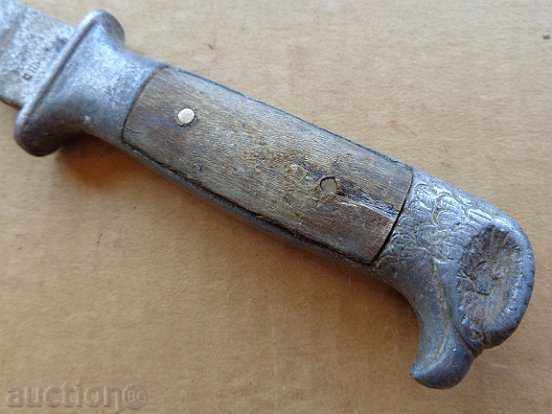 Old knife with eagle head and buffalo horn scabbard, dagger - 7 Old knife with eagle head and buffalo horn scabbard, dagger - 7