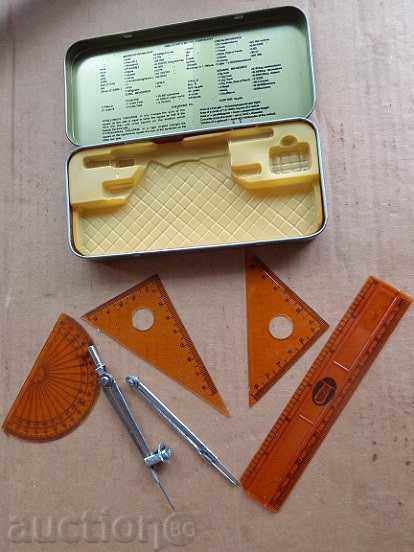 Set of pergels for drawing, triangle, transport, pergels with price 40.00 BGN | € 20.45