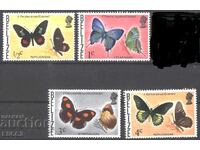 Чисти марки Фауна Пеперуди 1974 от Белиз