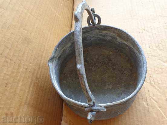Old copper cauldron, copper, cauldron, forged vessel with price 79.00 BGN | € 40.39