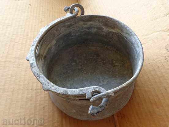 Old copper cauldron, copper, cauldron, forged vessel - 6