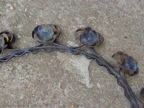 Old metal mirror frame, wrought iron - 5 Old metal mirror frame, wrought iron - 5