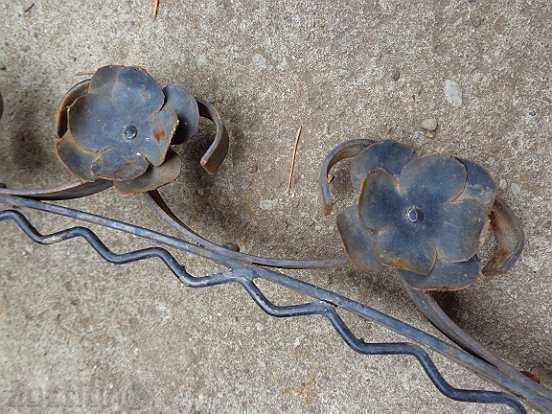 Old metal mirror frame, wrought iron - 6 Old metal mirror frame, wrought iron - 6