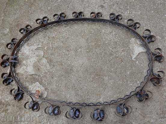 Old metal mirror frame, wrought iron - 7 Old metal mirror frame, wrought iron - 7