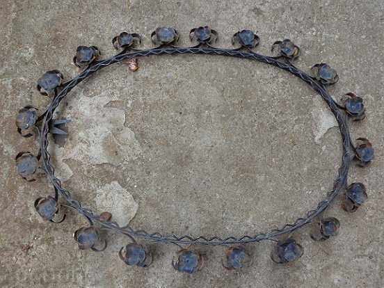 Old metal mirror frame, wrought iron Old metal mirror frame, wrought iron