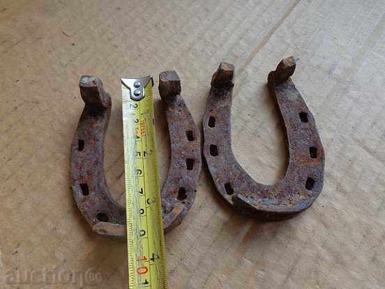 2 donkey horseshoes, horseshoe, wrought iron - 5