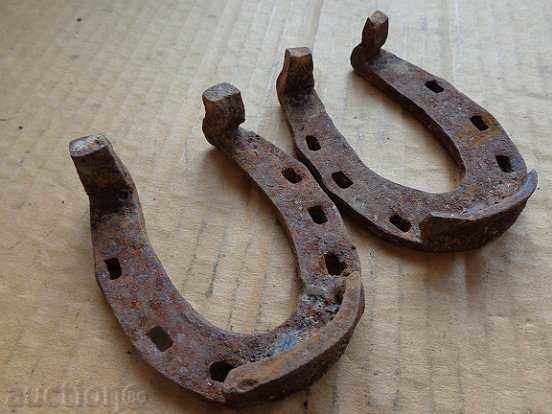 2 donkey horseshoes, horseshoe, wrought iron - 7