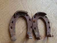 2 donkey horseshoes, horseshoe, wrought iron