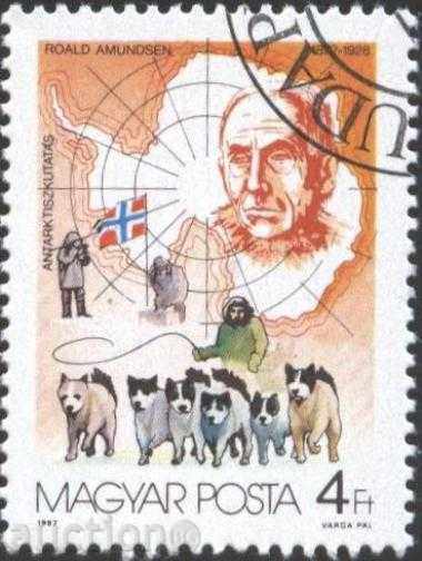 Stamp brand Antarctica Dogs 1987 from Hungary